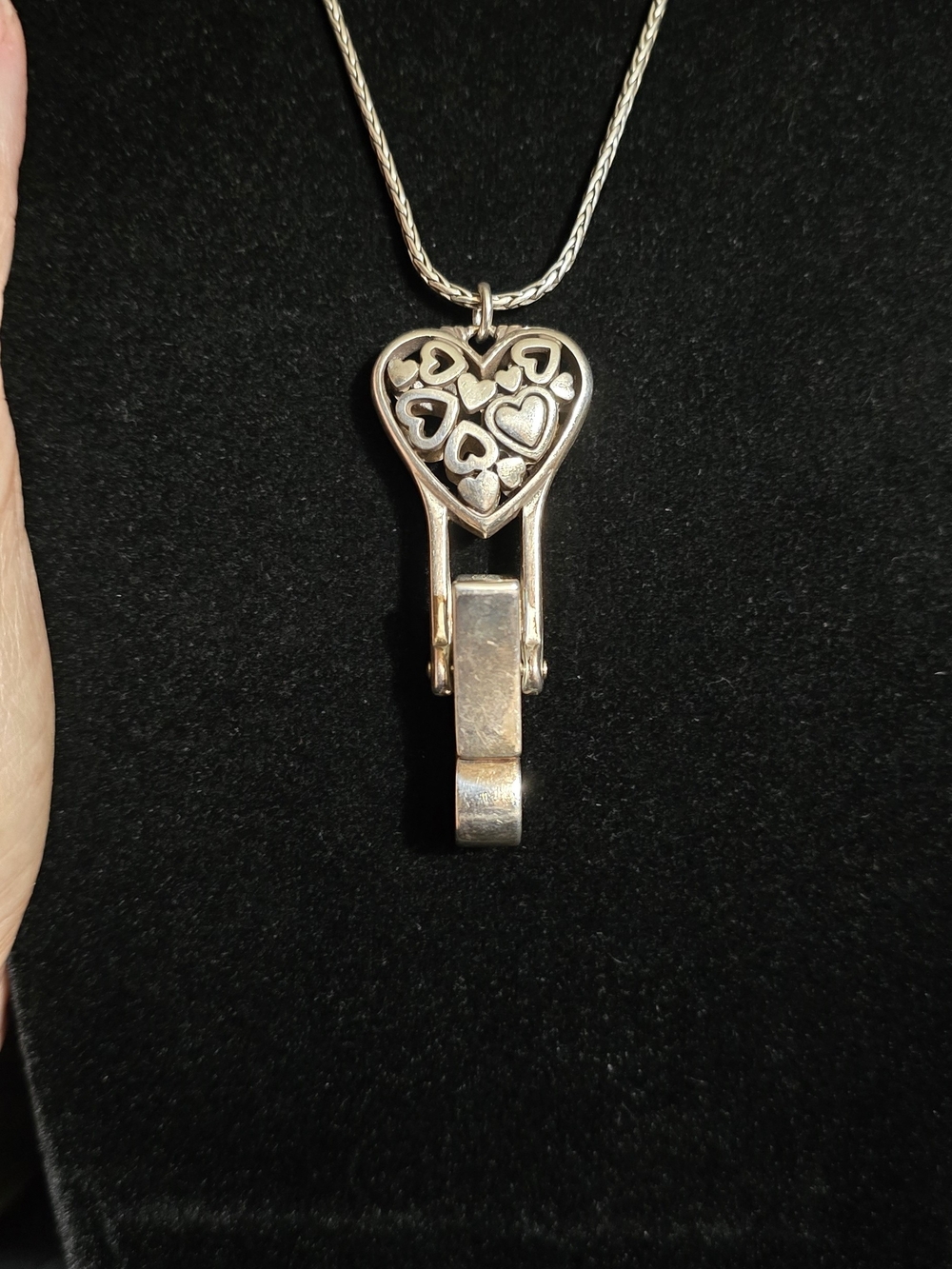 Brighton Floating Heart badge landyard clip necklace